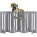 Best Outside Dog Gate. Backyard Dog Large Long Folding Dog Fence For Outside Deck Garden. Freestanding Expandable Extra Tall Wide Outdoor Dog Fence. 24 Inch Tall 6 Panels Portable.