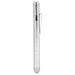 Pen Lights for Nurses Clip White Light Convex Head Reusable Pocket Size LED Pen Flashlight Silver