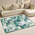 Wellsay Palm Tree Non Slip Area Rug for Living Dinning Room Bedroom Kitchen 2 x 3 (24 x 36 Inches / 60 x 90 cm) Watercolor Palm Tree Nursery Rug Floor Carpet Yoga Mat