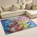 Wellsay Watercolor Abstract Art Non Slip Area Rug for Living Dinning Room Bedroom Kitchen 3 x 5 (39 x 60 Inches) Underwater World Sea Turtle Nursery Rug Floor Carpet Yoga Mat