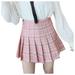 Womens Pleated Mini Skirt Fashion High Waist Slim Waist Casual Tennis Skirt