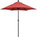 Sorara 9ft Patio Umbrella Outdoor Umbrella Patio Market Table Umbrella with Push Button Tilt & Crank & Umbrella Cover for Garden Lawn Deck Backyard & Pool Red