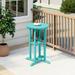 Costaelm Paradise 37 Counter Height Round Outdoor Patio Cocktail Bar Table Turquoise