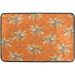 FREEAM Orange Palm Tree Hawaiian Doormats Bathroom Floor Mat Lightweight Non-Slip Area Rugs Entrance Front Door Rug for Outdoor Garden Kitchen Bedroom 23.6 x 15.7