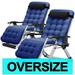 Docre Oversize Zero Gravity Chair Lawn Recliner Folding Portable Chaise Lounge with Headrest 650LBï¼ˆMax capacityï¼‰