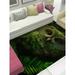 Green Color Owl Rugs Modern Rug Owl Rug Animal Rugs Entryway Rug Round Rug Personalized Gifts Machine Washable Rug Gift Rug 2.6 x5 - 80x150 cm