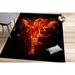 Abstract Woman Rugs Black Rug Angel Wings Rug Personalizeds Rug Fire Angel Woman Rug Pattern Rugs Gift For The Home Rug Red Rugs 5.9 x9.2 - 180x280 cm