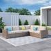 DIMAR GARDEN 6 - Person Outdoor Sectional Seating Group with Cushions