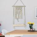 Oneshit Hanging picture garland Woven Hanger Plant Hanger Shelf Floating Plant Shelf Indoor Planter Shelf Floating Shelf For Plants Flowerpot Stands Plant Display Rack Wood Storage Fence