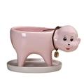 Monkey Ceramic Flower Pot Indoor Planters Pots for Plants Succulent Planting Container Cartoon Pink