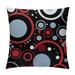 COMIO Red and Black Throw Pillow Covers Grey Modern Abstract Pillowcases Gray Geometric Circle Pattern Decor for Sofa Couch Living Room Bedroom Home Outdoor