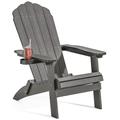 Adirondack Chair Folding Outdoor Patio Furniture Chair Gray