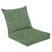 2 Piece Indoor/Outdoor Cushion Set all green seamless leaf pattern green background Casual Conversation Cushions & Lounge Relaxation Pillows for Patio Dining Room Office Seating