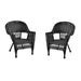 Afuera Living Resin Wicker Patio Chair in Espresso (Set of 4)