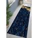 Navy Blue and White Rugs Office Rugs Blue Marble Rug Easy to Clean Rugs Blue and Gold Rug Alcohol Ink Rug Entry Rug Home Decor 2.6 x6.5 - 80x200 cm