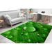 Green Rug Water Drop Rug Farmhouse Rugs Floral Rug Customs Rug Cool Rug Botanical Rug Indoor Rug Housewarming Gift Trendy Rug 3.3 x5 - 100x150 cm