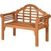 YZboomLife Outdoor Eucalyptus Wood Folding Bench 4 Ft Foldable Solid Wood Garden Bench Two Person Loveseat Chair for Garden Patio Porch Poolside Balcony Teak (Natural)