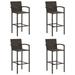 vidaXL Bar Stool Bar Seat Counter Height Island Stool for Pub Poly Rattan