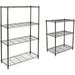 LIHONG 4-Shelf Adjustable Heavy Duty Storage Shelving Unit Black (36L x 14W x 54H) & 3-Shelf Adjustable Heavy Duty Storage Shelving Unit Black (23.3L x 13.4W x 30H)