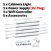1-5 Pcs Tuya WIFI LED Under Cabinet Lights Smart Kitchen Bar Lamps for Wardrobe Closet Lighting work with Alexa and Google Home 5Pcs With EU Plug Warm White