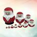 Xmas Santa Nesting Toys 10PCS Santa Claus Snowman Russia Nesting Dolls Puzzle Wooden Toys Gift Home Decor