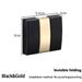 Angfeng Folding hook hook no punch hanging clothes bathroom key coat hat entrance wall metal hook(Black + Gold)