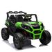 Joyracer 4WD 24 V Ride on Toys UTV with 2 XL Seaters 4*200W Motor Kid Electric Power Rides with Remote Control LED Lights Spring Suspension 3 Speeds Bluetooth Music Green