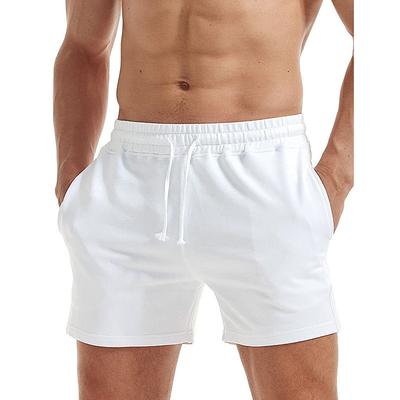 Men's Pink Shorts Athletic Shorts Sweat Shorts Workout Shorts Pocket Plain Comfort Breathable Outdoor Daily Going out Fashion Casual Black White