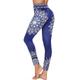 Women's Active Tights Pants Trousers Flower Print Full Length Micro-elastic High Waist Active Casual Yoga Casual Wine Black S M Summer Fall