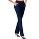 Women's Dress Work Casual Pants Trousers Straight Full Length Pocket Stretchy Trousers Daily Black Wine S M