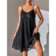 Women's Black Sequin Dress Party Dress Sparkly Dress Little Black Dress Sexy Dress Black Mini Dress Sleeveless Fall Winter Spaghetti Strap Fashion Guest Black Cocktail Dress