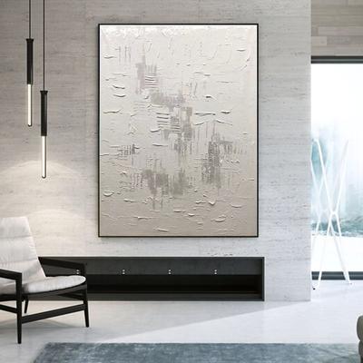 Handmade Oil Painting Canvas Wall Art Decorative Abstract Knife Painting Landscape White For Home Decor Rolled Frameless Unstretched Painting