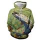 Men's Hoodie Pullover Hoodie Sweatshirt Black Blue Brown Green Hooded Graphic Fish Print Casual Daily 3D Print Streetwear Casual Spring Fall Clothing Apparel Hoodies Sweatshirts Long Sleeve