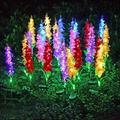 Solar Lights Outdoor Garden Decor Solar Powered Violet Lights Flower Stake Waterproof Solar Flower Lights For Garden For Corridor Yard Lawn Patio Pathway Balcony Pool Wedding Decorative