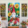 Bunny Rabbit Door Covers Door Tapestry Door Curtain Decoration Backdrop Door Banner for Front Door Farmhouse Holiday Party Decor Supplies