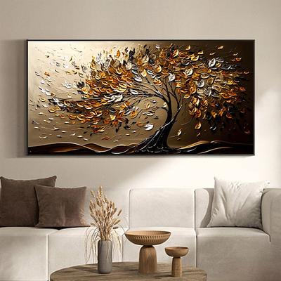 Handmade Oil Painting Canvas Wall Art Decor Original life Tree Abstract Landscape Painting for Home Decor With Stretched Frame/Without Inner Frame Painting