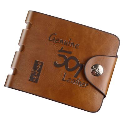 Mens Boys Classic Leather Pockets Credit ID Cards Holder Purse Wallet