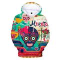 Sugar Skull Mexican Hoodie Anime Cartoon Anime Mexico Independence Day Day of the Dead Hoodie For Couple's Men's Women's Adults' 3D Print