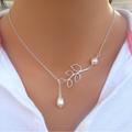 Women's necklace Contemporary Street Leaf Necklaces / Silver / Fall / Winter / Spring / Summer