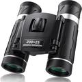 200x25 Compact Binoculars for Adults and Kids High Powered Mini Pocket Binoculars Waterproof Small Binoculars for Bird Watching Hunting Traveling Sightseeing Concert Theater Opera