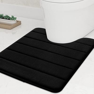 Memory Foam Bath Mat Non-slip Contour Toilet Bath Rug, U-Shaped Non Slip Absorbent Thick Soft Washable Bathroom Rugs, Floor Carpet Bath Mat for Bathroom Sink Toilet 5060CM (20 x 24)