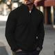 Men's Knitwear Ribbed Knit Regular Knitted Quarter Zip Plain Stand Collar Modern Contemporary Work Daily Wear Clothing Apparel Winter Black White S M L