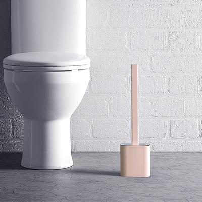 Silicone Toilet Brush and Holder Set,Revolutionary Flex Toilet Brush, Deep Cleaner Bathroom Toilet Brush and Quick Drying Holder Set, No-Slip Long Plastic Handle