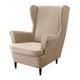 Stretch Wingback Chair Cover Wing Chair Slipcovers With Seat Cushion Cover Spandex Velvet Wingback Armchair Covers for Ikea Strandmon Chair