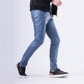 Men's Trousers Faux Leather Pants Casual Pants Pocket Straight Leg Plain Stretch Party Daily Wear Faux Leather Fashion Streetwear Black White