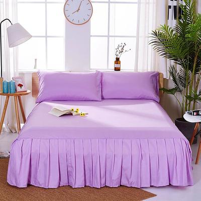 Solid Color Bed Skirt Type Single Piece Bed Cover 1.8m Brushed Bed Cover Double Bed Sheet Simmons Mattress Protector