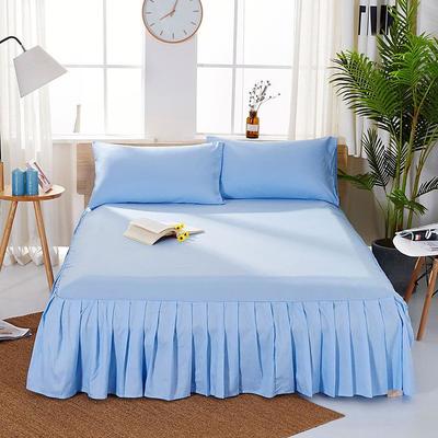 Solid Color Bed Skirt Type Single Piece Bed Cover 1.8m Brushed Bed Cover Double Bed Sheet Simmons Mattress Protector