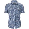 Mens Graphic Shirt Summer Hawaiian Boho Floral Paisley Prints Turndown Black Pink Blue Green Outdoor Street Short Sleeves Clothing Colorful Party Cotton