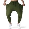 Men's Sweatpants Joggers Trousers Harem Pants Drawstring Elastic Waist Plain Comfort Breathable Outdoor Daily Going out Fashion Casual Black Green