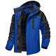 Men's Hiking Jacket Ski Jacket Rain Jacket Windcheater Jacket Sports Outdoor Camping Hiking Thermal Warm Fleece Lining Winter Autumn / Fall Solid Color Denim Blue Black Red Royal Blue Blue Jacket